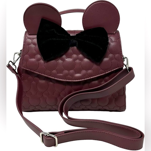 Loungefly Minnie Mouse Crossbody Satchel Quilted Bag - NWT - Picture 10 of 12